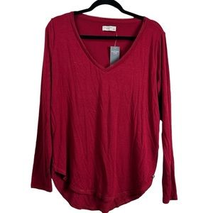 NWT Abercrombie & Fitch Red Blouse Women’s Large. [232]